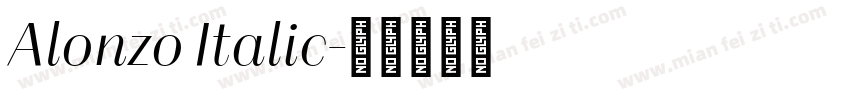 Alonzo Italic字体转换